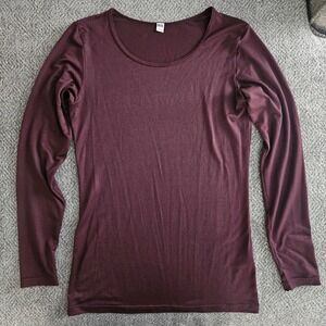 Uniqlo Heattech Womens Long‎ Sleeve Shirt S Warm Base Layer Basic